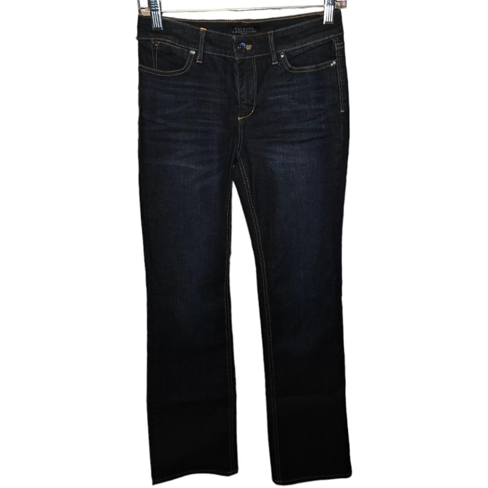Talbots Flawless Five-Pocket Dark Wash Boot Cut Jeans